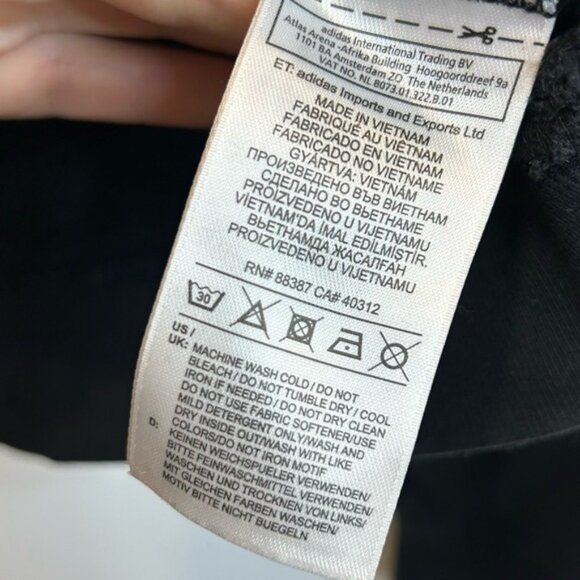 ADIDAS Originals Cropped Hoodie Jacket Sweatshirt Black Womens CY4766 - Picture 8 of 9